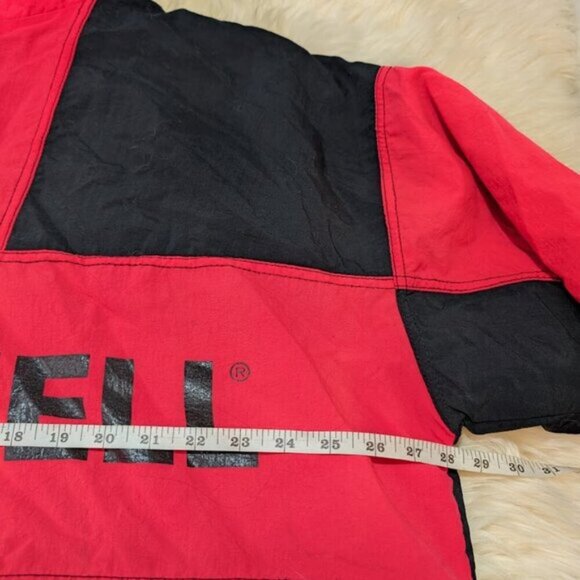 Vintage 90s Neon Duracell Quarter Zip Pullover Windbreaker Men's XL Black Red - Picture 6 of 8